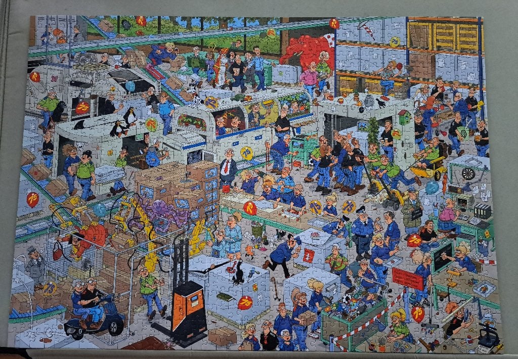 Jan van Haasteren puzzel NSF 75 jaar 1000 stukjes, Hobby en Vrije tijd, Denksport en Puzzels, Ophalen, 500 t/m 1500 stukjes, Gebruikt