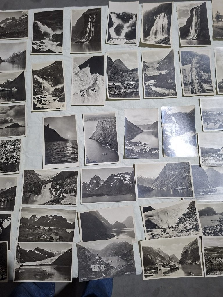 100 cartes postales Norvège, Kongeriket Norge, 1920-1940, Collections, Enlèvement ou Envoi, 1920 à 1940, Non affranchie, Politique et Histoire