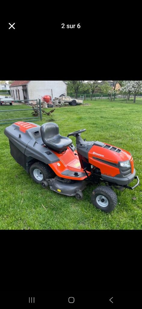 Tracteur tondeuse husvarnatc, Enlèvement ou Envoi, Comme neuf, Bac de ramassage, 90 à 120 cm