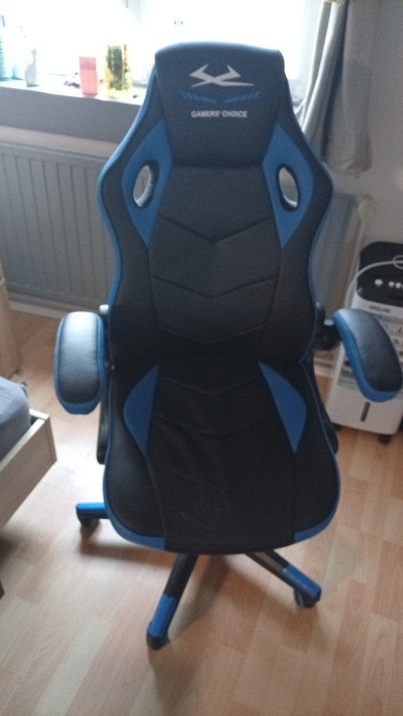 chaise de bureau gaming, Comme neuf, Chaise de bureau de gaming, Enlèvement, Bleu