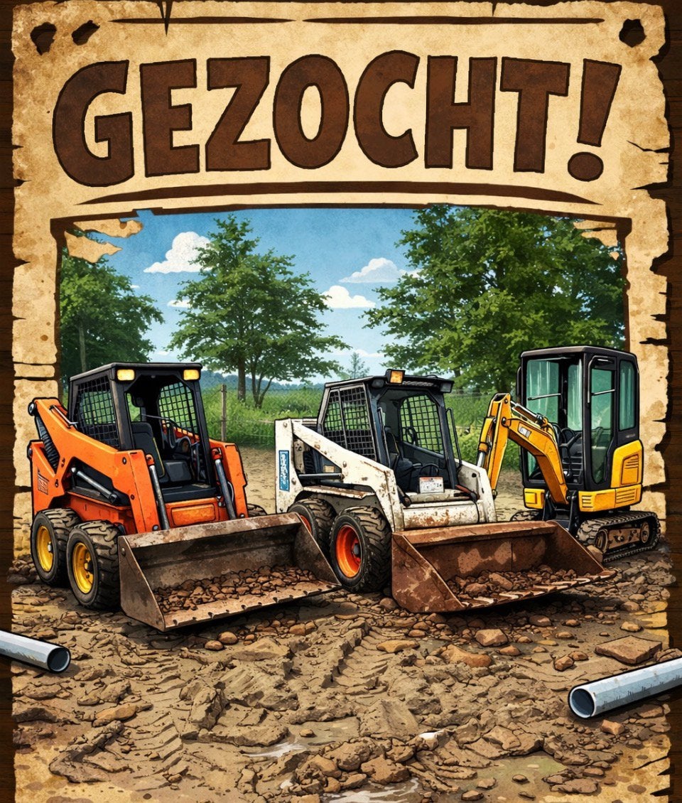 !gezocht!Bobcat,schranklader,kniklader, minigraver, Articles professionnels, Machines & Construction | Grues & Excavatrices, Enlèvement ou Envoi