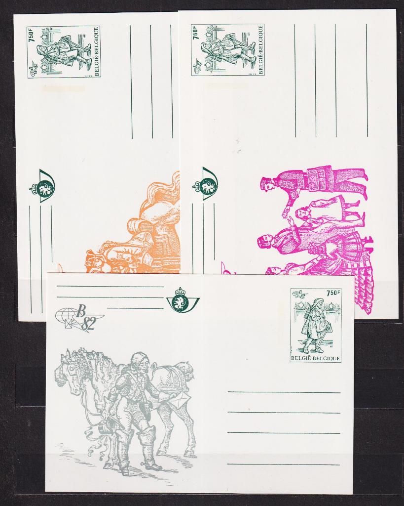 België 1982 Geïllustreerde briefkaarten BK28-BK33 **, Postzegels en Munten, Postzegels | Europa | België, Verzenden, Postfris