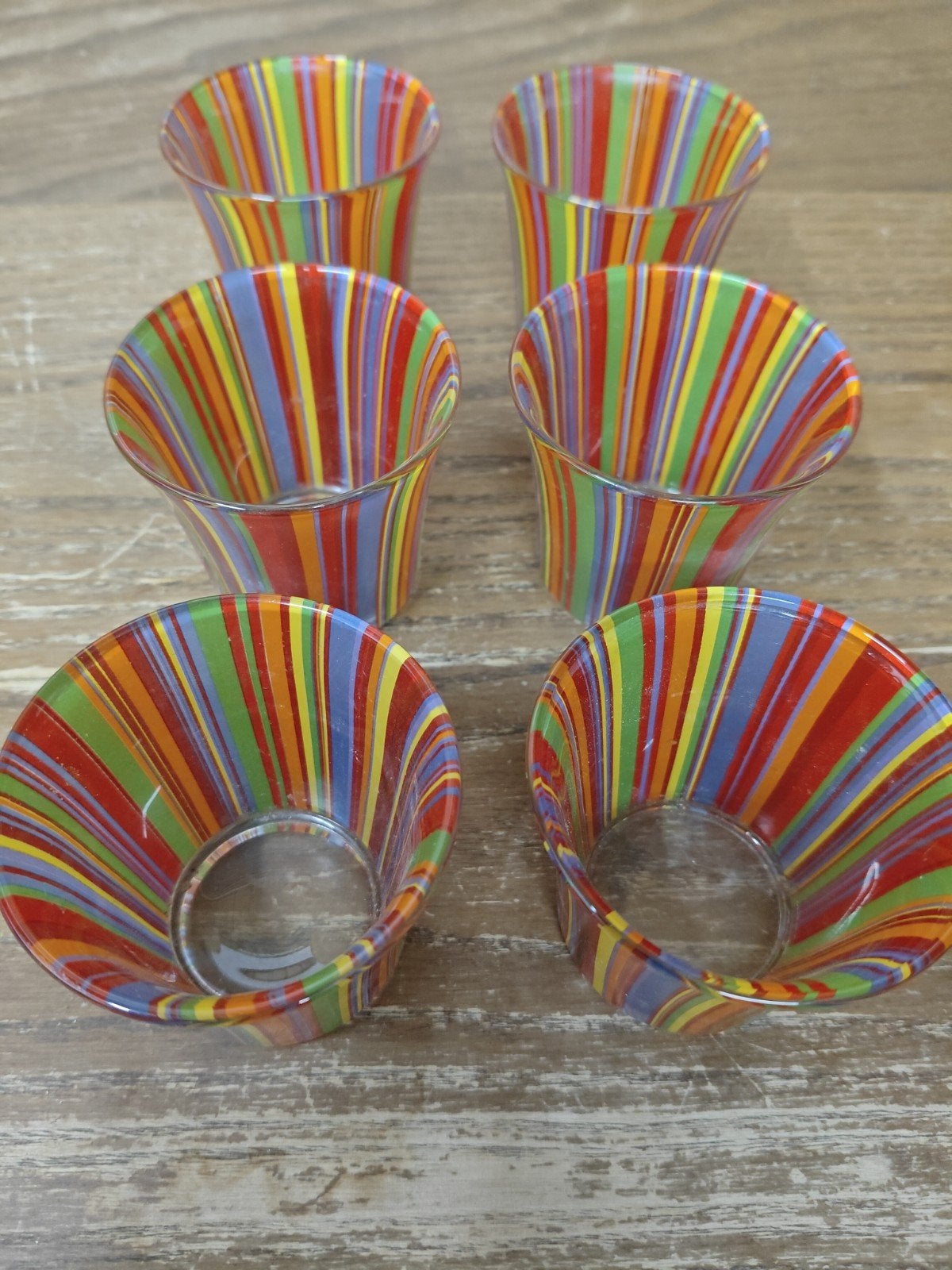 Set zomerse theelichtjes 2, Ophalen, Zo goed als nieuw, Glas, Waxinelichthouder