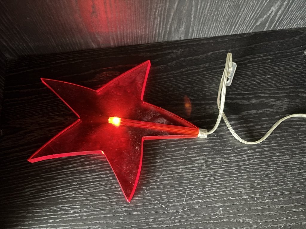 Vintage IKEA Glansa rode sterlamp, Huis en Inrichting, Gebruikt, Rood, IKEA, Overige fittingen