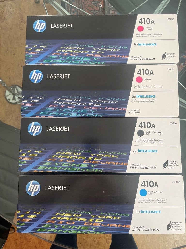 4 Printcasettes HP 410A, Enlèvement, Neuf, Cartridge, HP