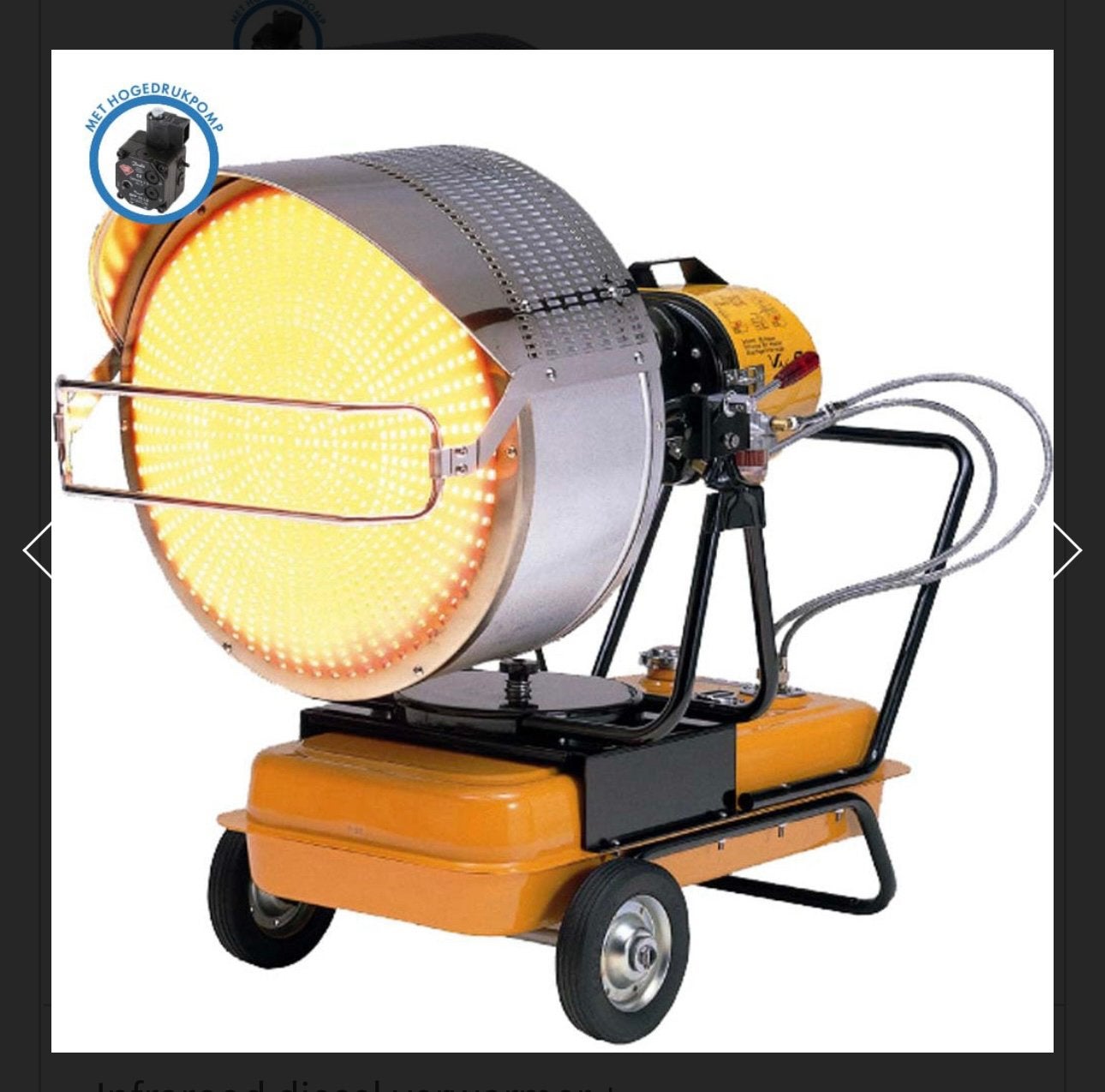 Diesel (warmte) brander, Enlèvement, Utilisé