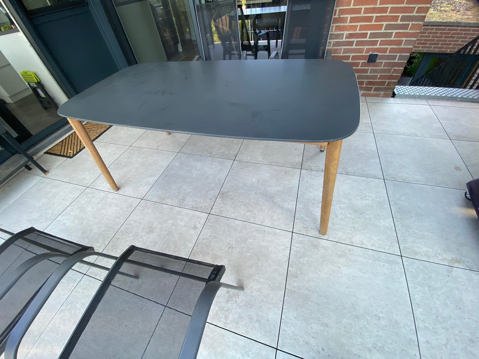 Tuintafel, Tuin en Terras, Tuintafels, Ophalen, Gebruikt, Rechthoekig, Hout