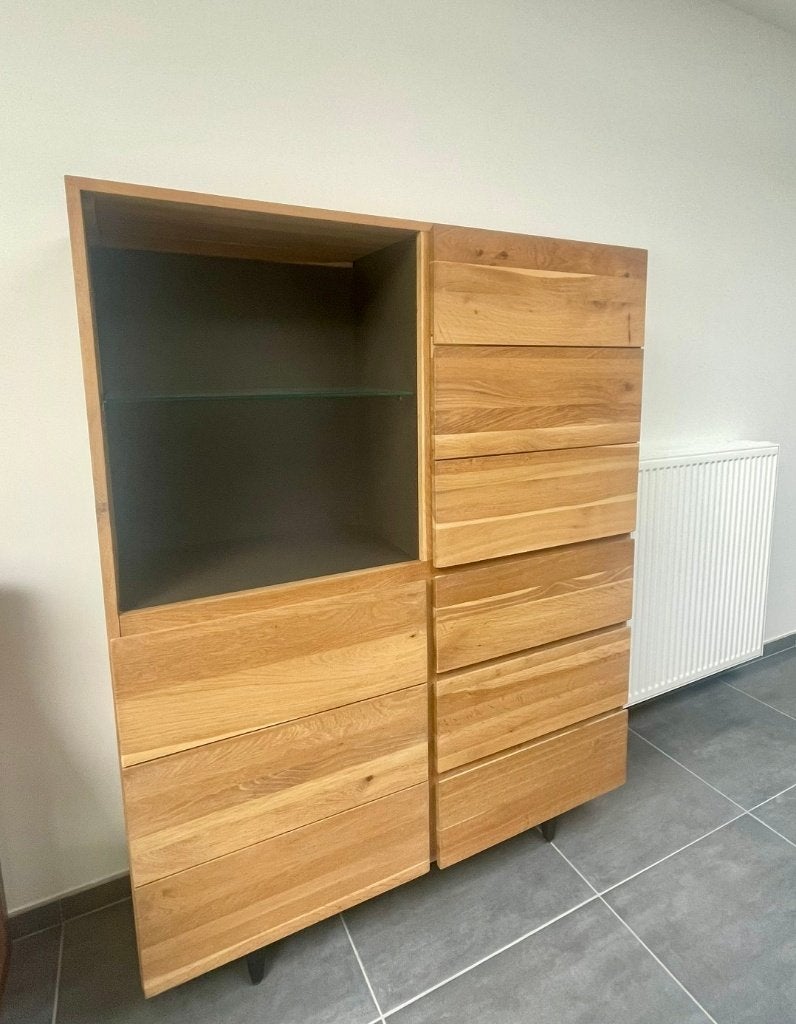 Barkast eik Palacio - KOOPJE, Huis en Inrichting, Ophalen, 100 tot 150 cm, Eikenhout, Met lade(s)