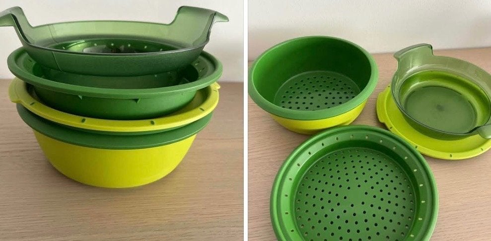 Micro gourmet, Ophalen, Nieuw, Groen, Met deksel