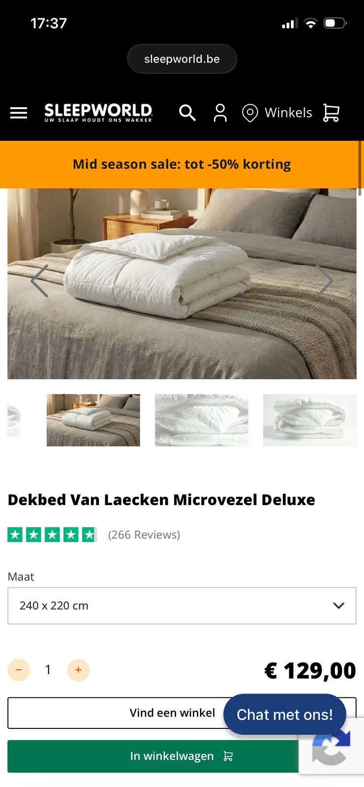 Dekbed, Ophalen, Zo goed als nieuw