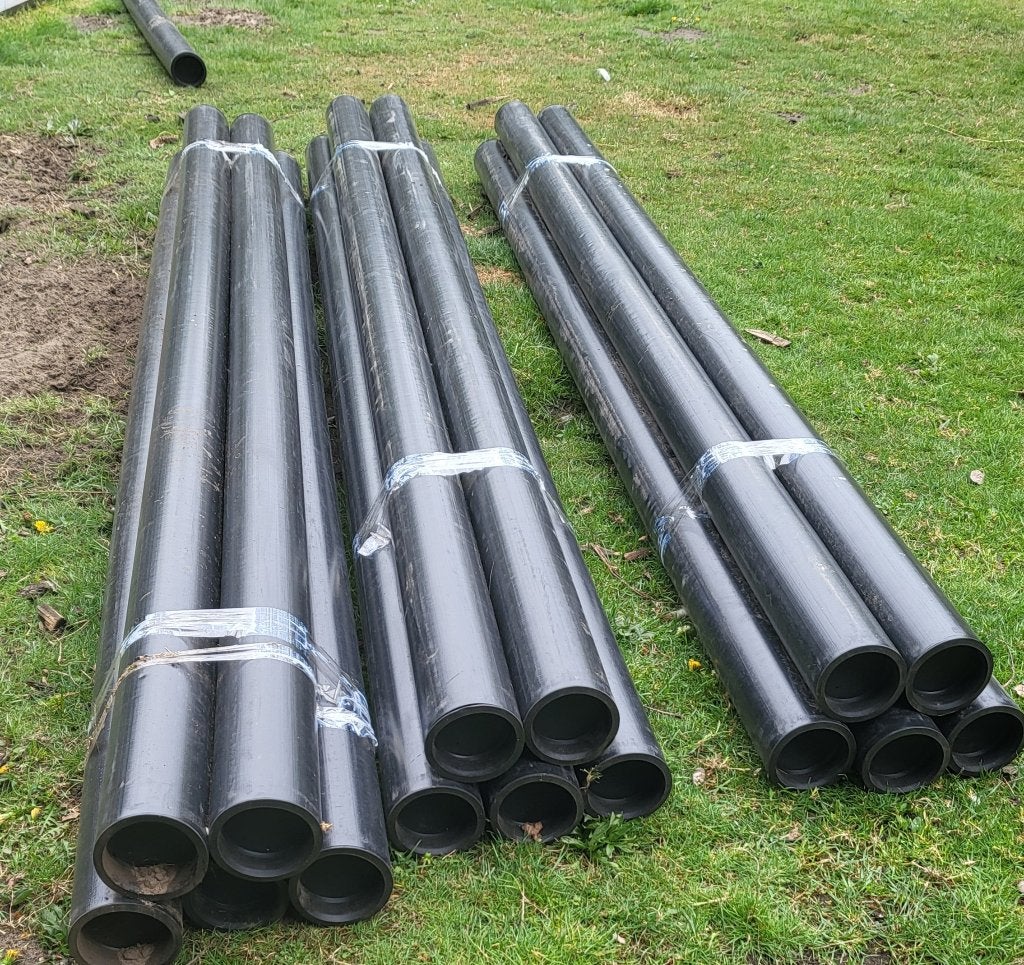 15 kunstof buizen zwart 264 cm hindernispalen