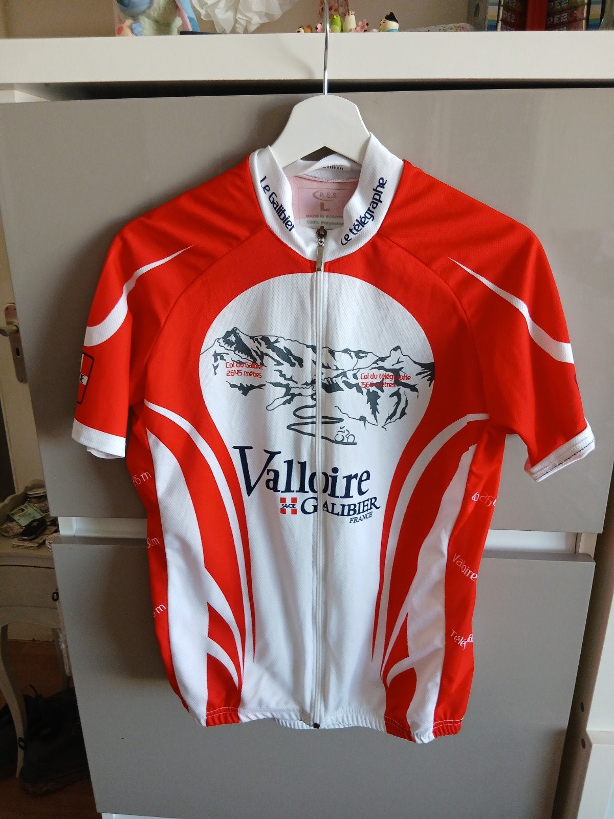 Maillot de cyclisme vintage Valloire Col du Galibier, Collections, Enlèvement ou Envoi, Maillot