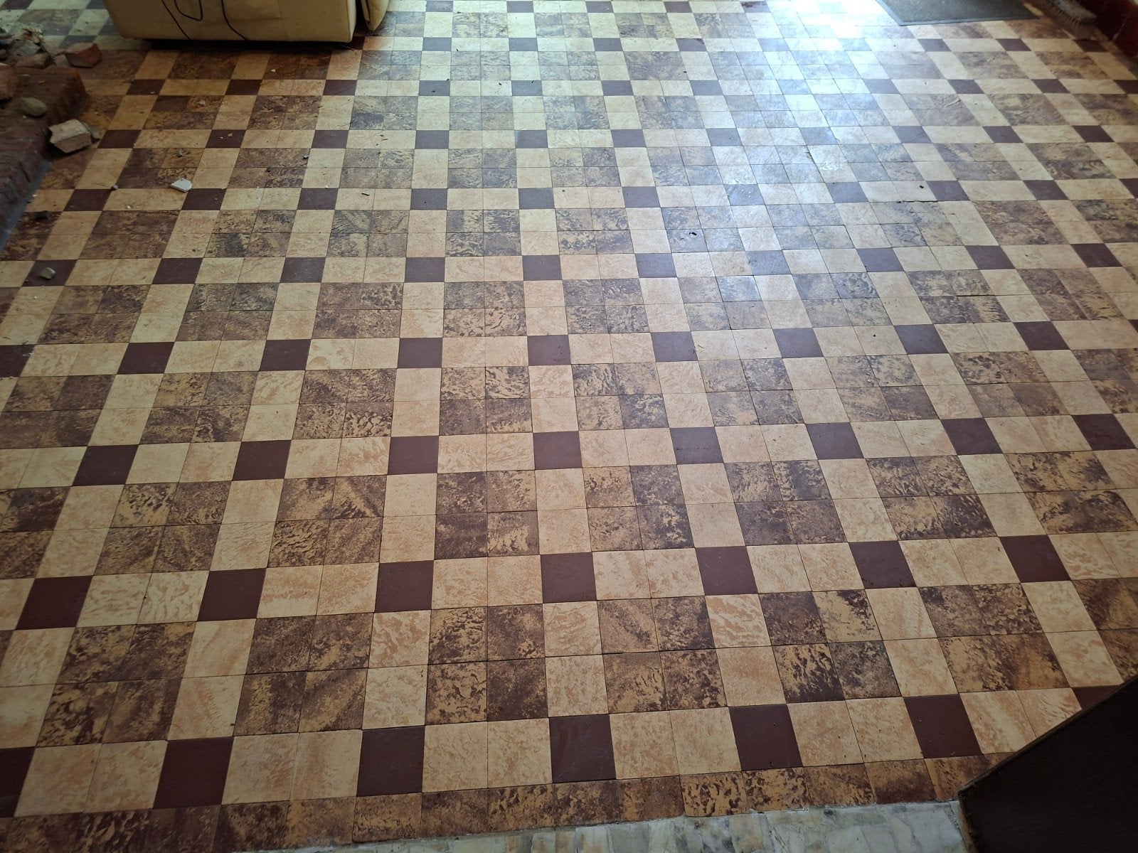 Vloertegels vintage, Huis en Inrichting, Ophalen, Gebruikt, Beige, Vierkant