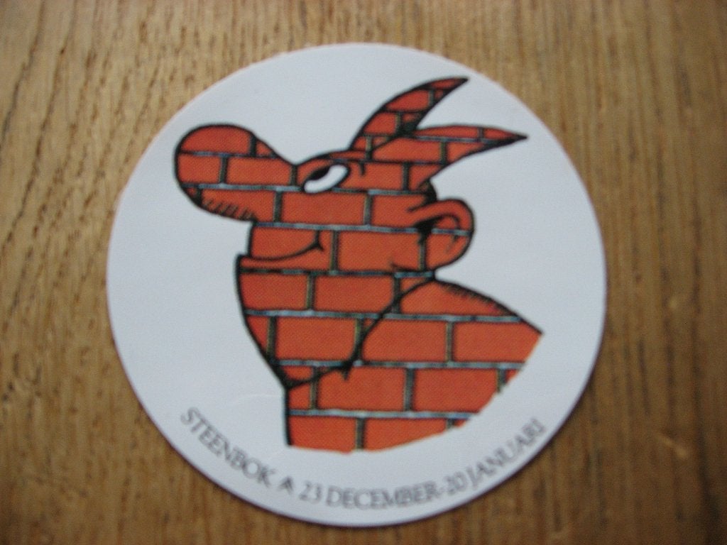 Sticker Steenbok 7,5 cm, Enlèvement ou Envoi, Neuf, Autres types