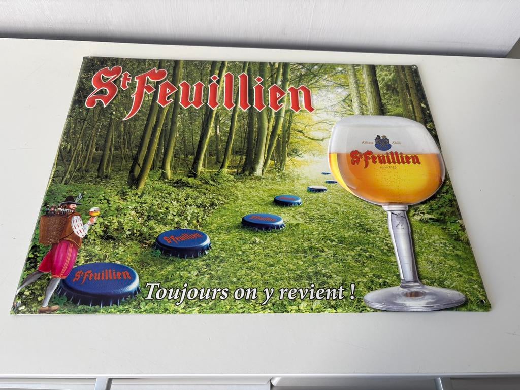 Plaque métallique SAINT - FEUILLIEN (40/30 cm), Collections, Enlèvement ou Envoi, Comme neuf