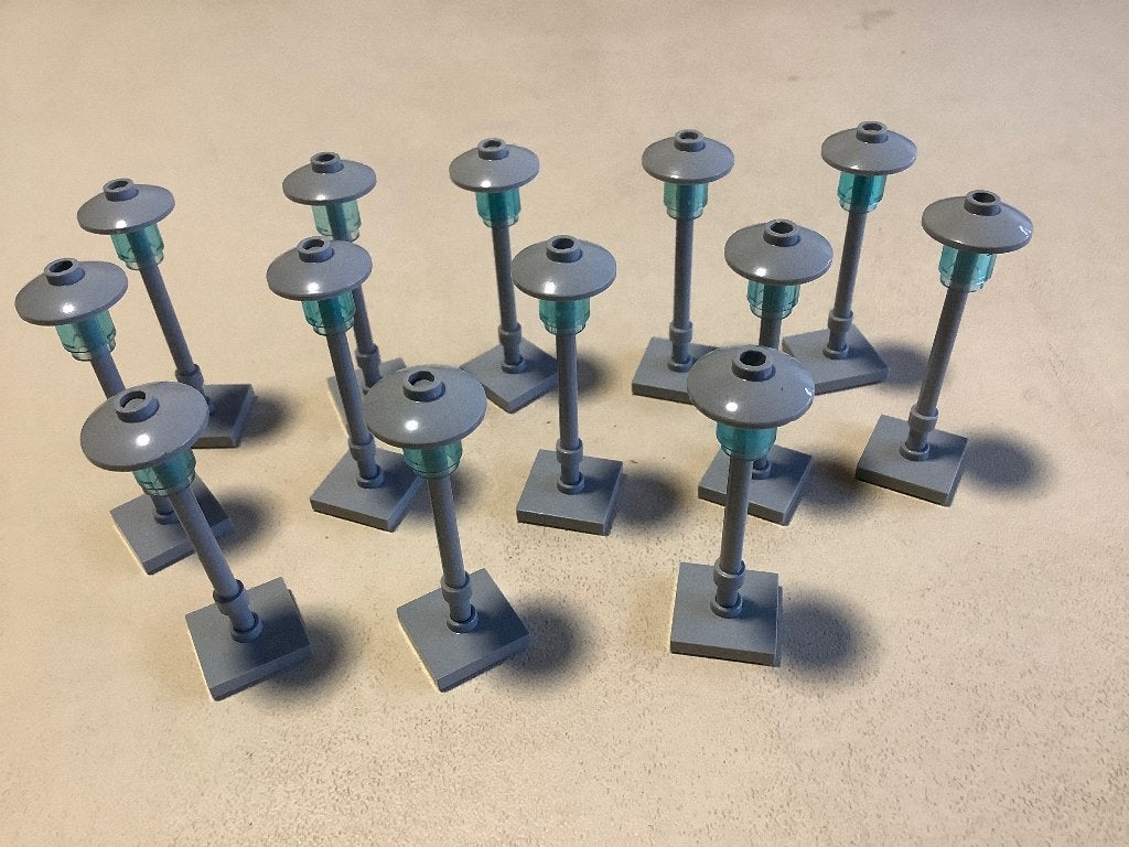 Lego lantaarnpaaltjes 13 stuks / 511-A1, Ophalen of Verzenden, Zo goed als nieuw, Losse stenen, Lego