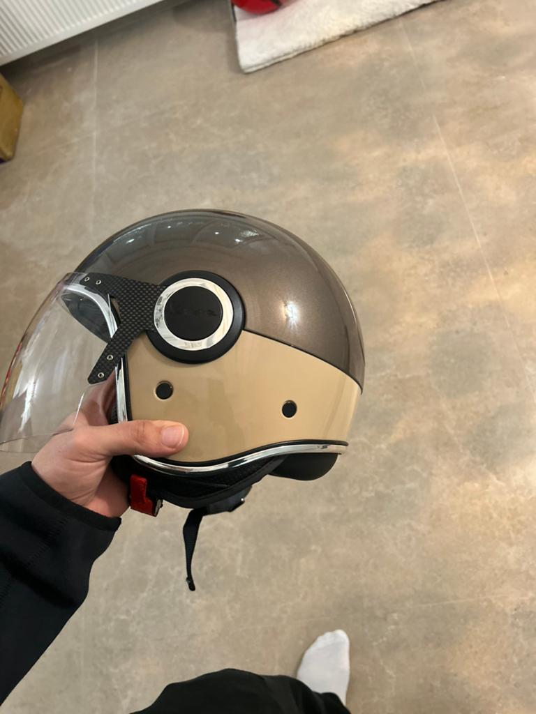 Vespa helm mocha VJ| M, Ophalen of Verzenden, Zo goed als nieuw