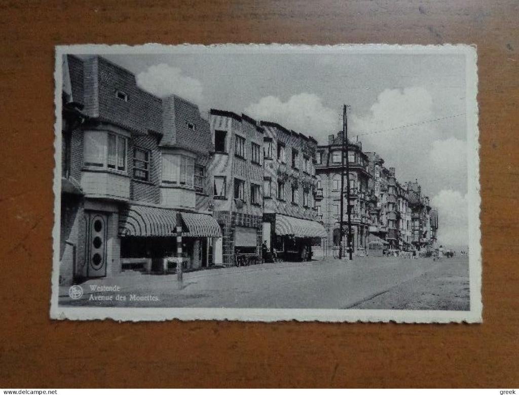 Postkaart Westende, Avenue des Mouettes, Verzamelen, Verzenden, Ongelopen, West-Vlaanderen