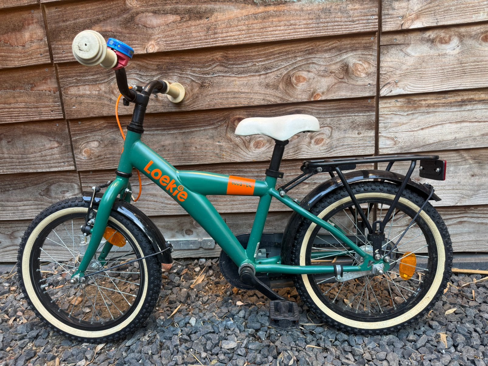 Loekie booster kinderfiets 16 inch, Vélos & Vélomoteurs, Enlèvement, Comme neuf, Stabilisateurs