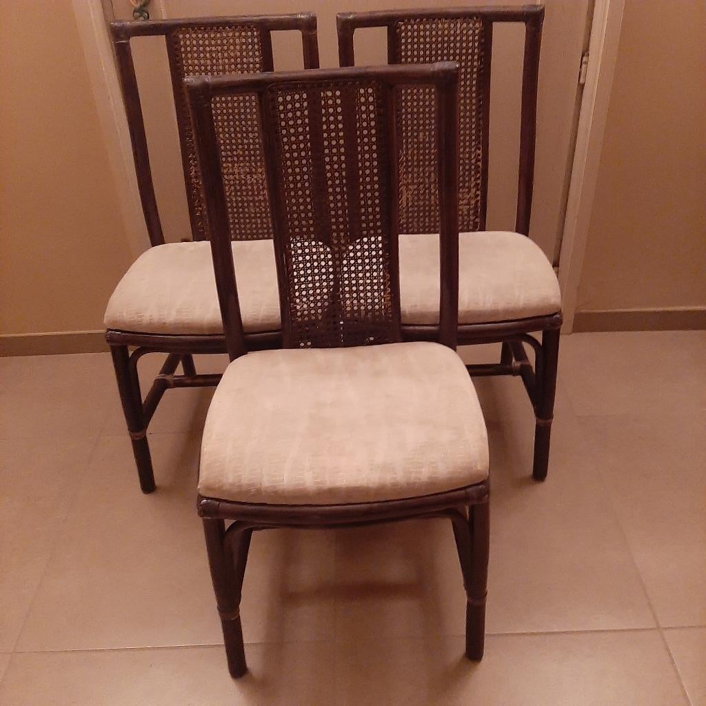 Rotan design stoelen, Maison & Meubles, Chaises, Gris, Osier ou Rotin, Enlèvement, Design rotan