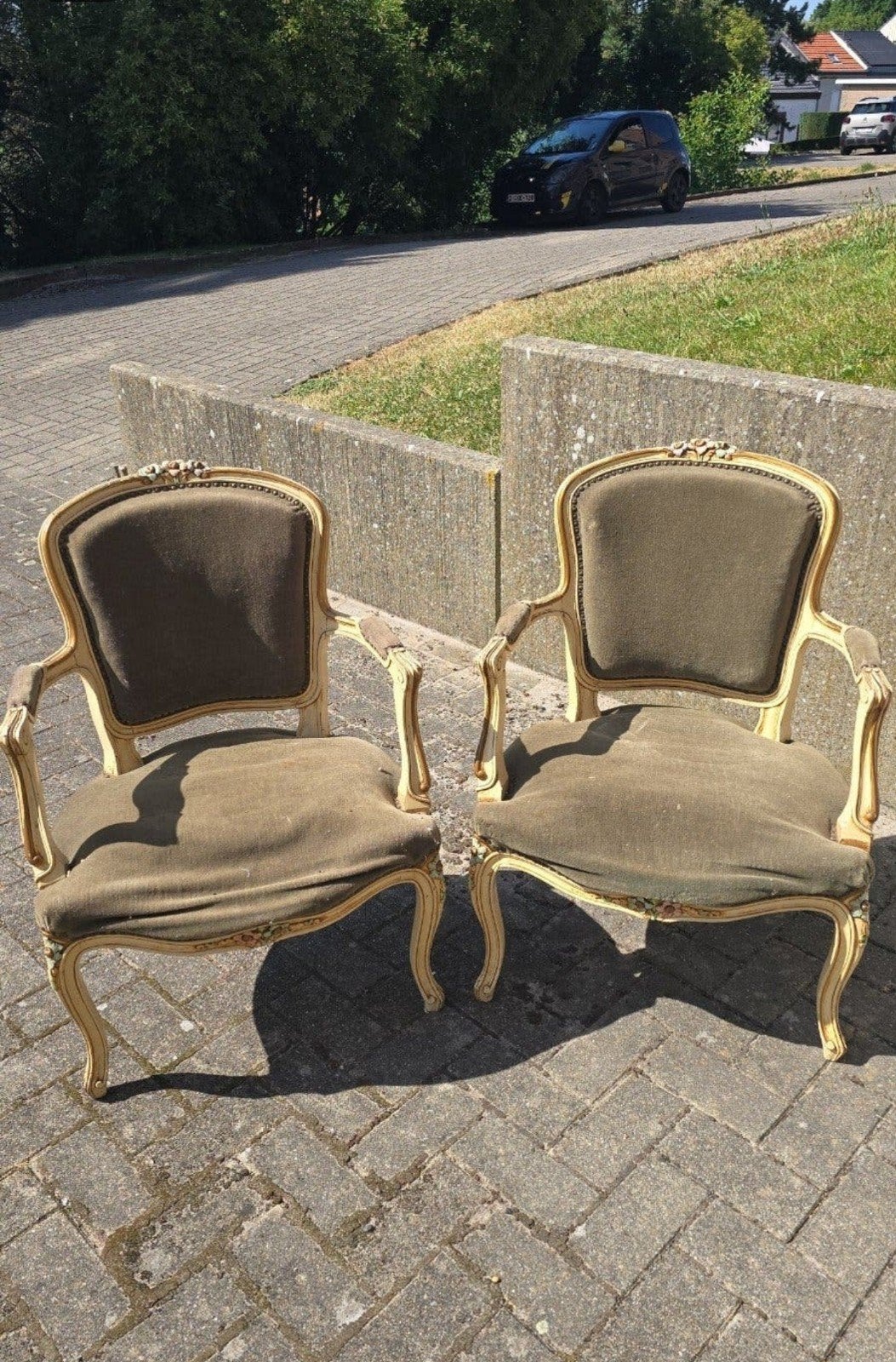 2 chaise fauteil style louis xv, Enlèvement