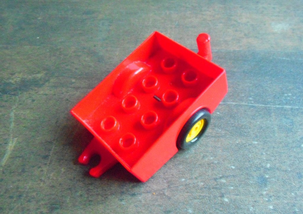 Lego Duplo Trailer with Hitch Ends (zie foto's) 2, Ophalen of Verzenden, Gebruikt, Losse stenen, Duplo