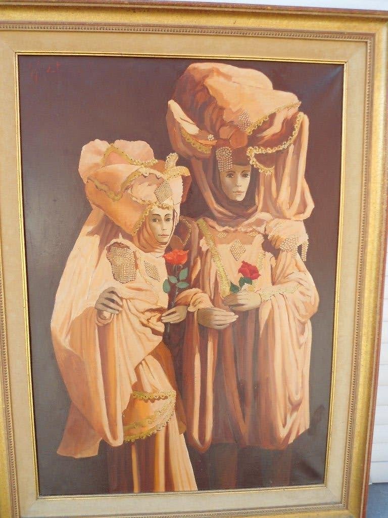 Peinture à l'huile sur toile de Jef Wauters, Enlèvement, Toile