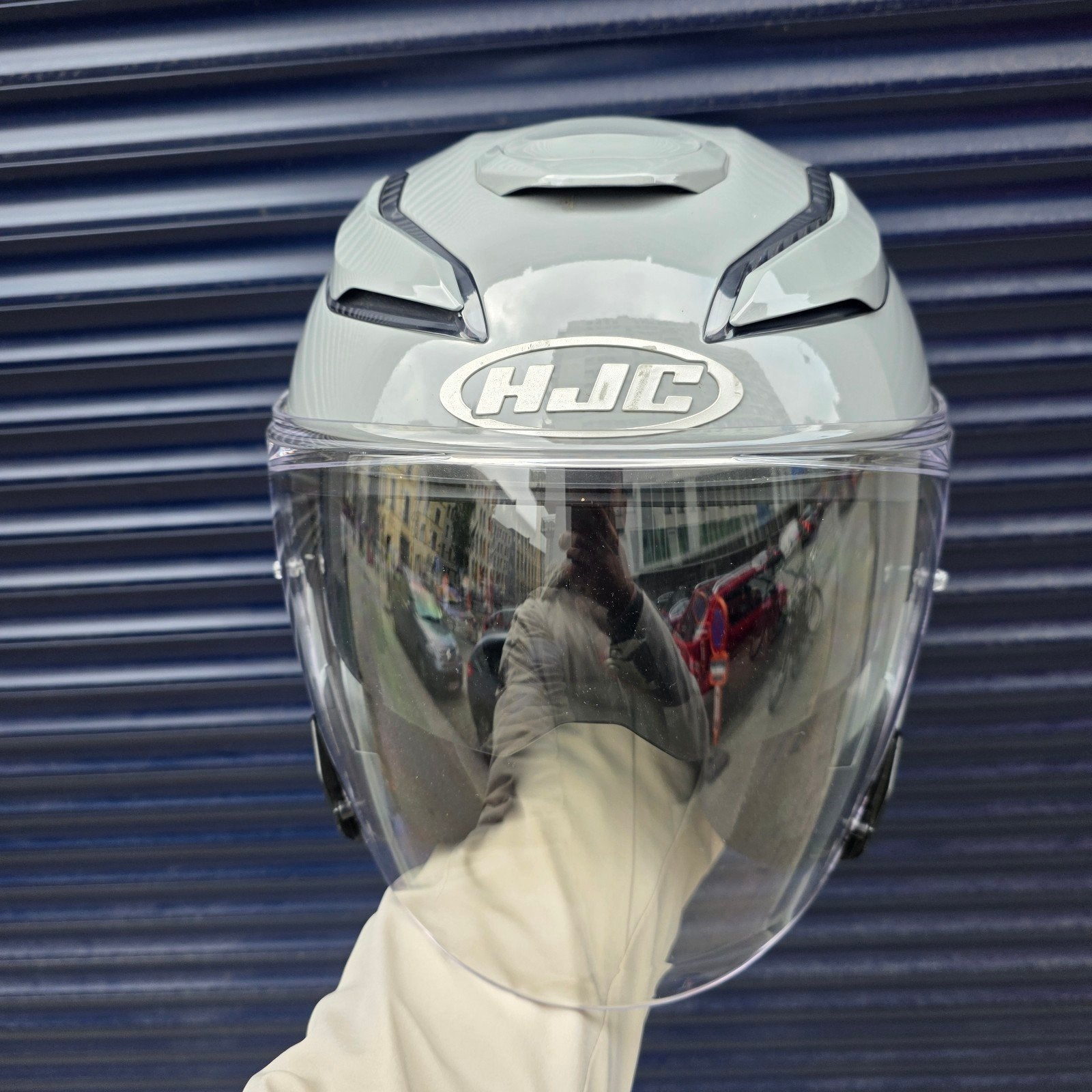 Hjc helm nardo grijs, Ophalen of Verzenden, HJC