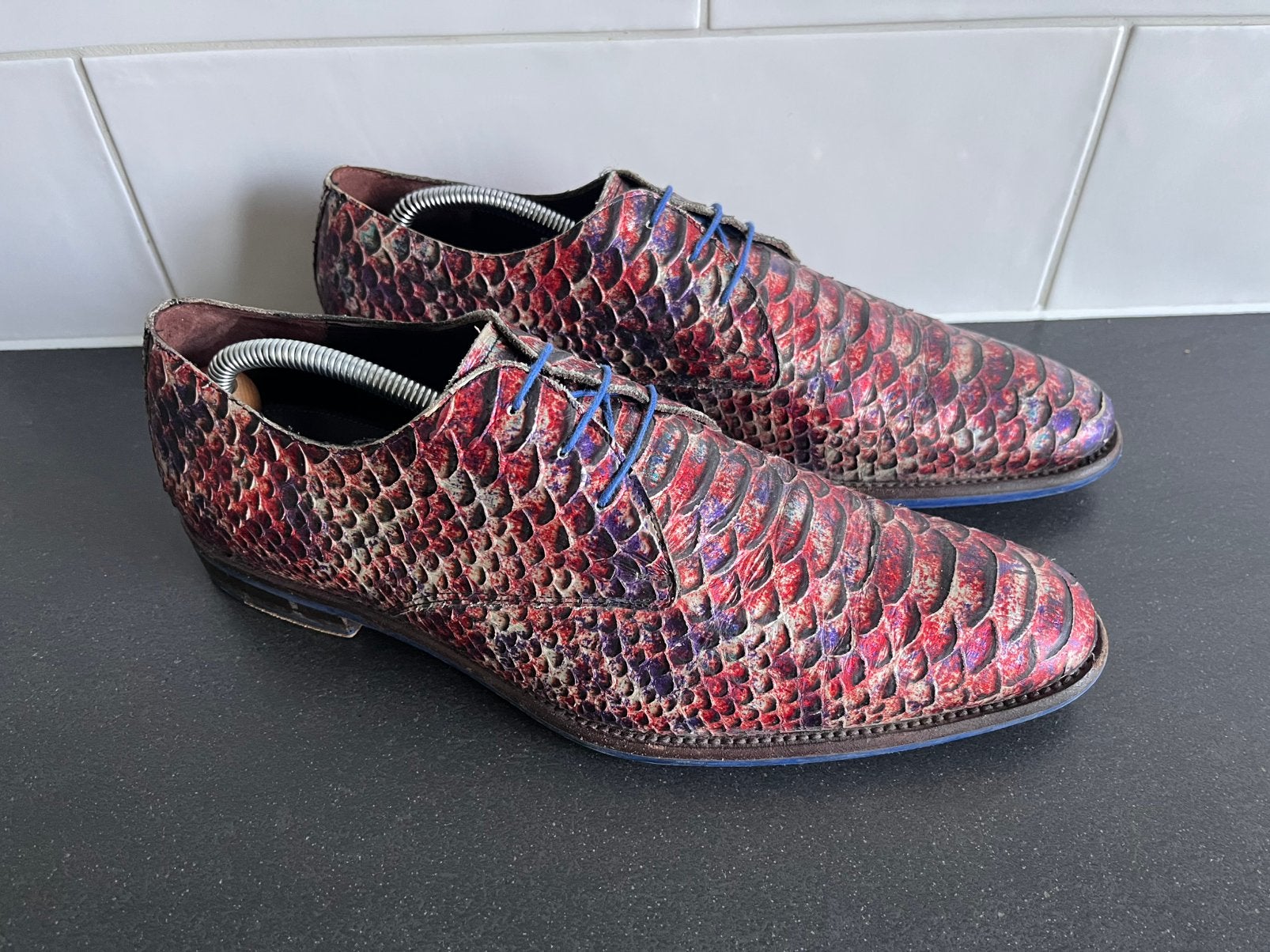 Floris van Bommel herenschoenen maat 9 / 43, Kleding | Heren, Schoenen, Zo goed als nieuw, Veterschoenen, Overige kleuren, Ophalen of Verzenden