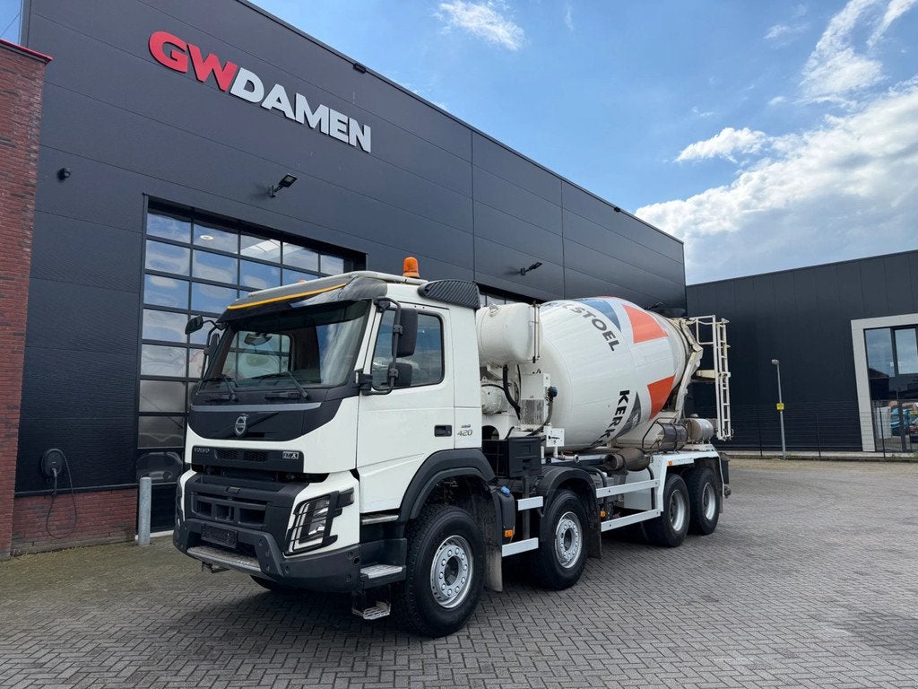 Volvo FMX 420 8x4 Stetter mixer 10 M3 Euro 6 (bj 2016), Auto's, Achterwielaandrijving, Euro 6, Wit, Volvo