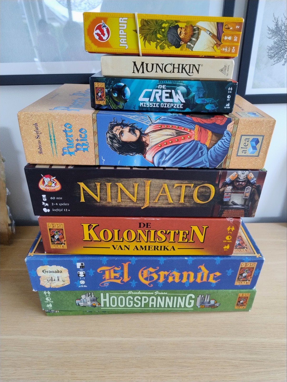 Bordspellen, Ophalen