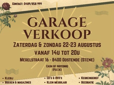 GARAGEVERKOOP, Diversen, Ophalen, Gebruikt