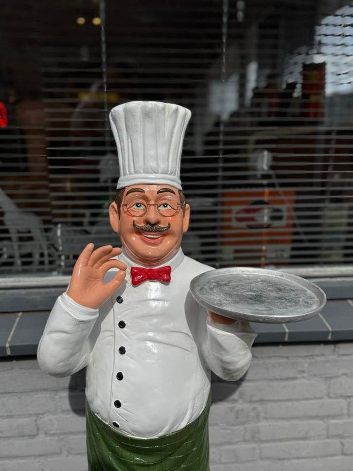 Grote Chef Kok Beeld - Decoratie voor Horeca, Huis en Inrichting, Woonaccessoires | Overige