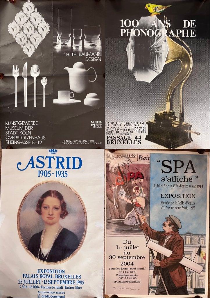 Lot 73 affiches expo musée Bruxelles 70-00s VINTAGE & ART, Collections, Rectangulaire vertical, A1 jusqu'à A3, Enlèvement, Utilisé