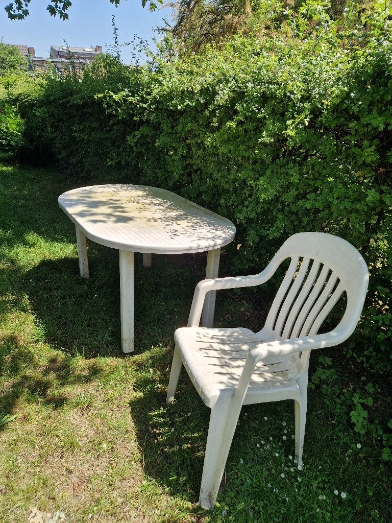 Ensemble de jardin 1 table + 6 chaises, Enlèvement, Utilisé