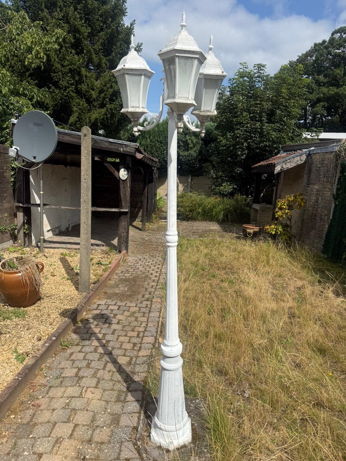 Antiek tuin paal verlichting, Jardin & Terrasse, Éclairage extérieur, Enlèvement, Utilisé