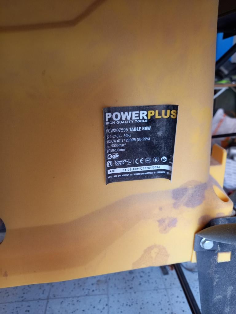 tafelzaag, Doe-het-zelf en Bouw, Ophalen, Minder dan 30 mm, Zo goed als nieuw, Powerplus