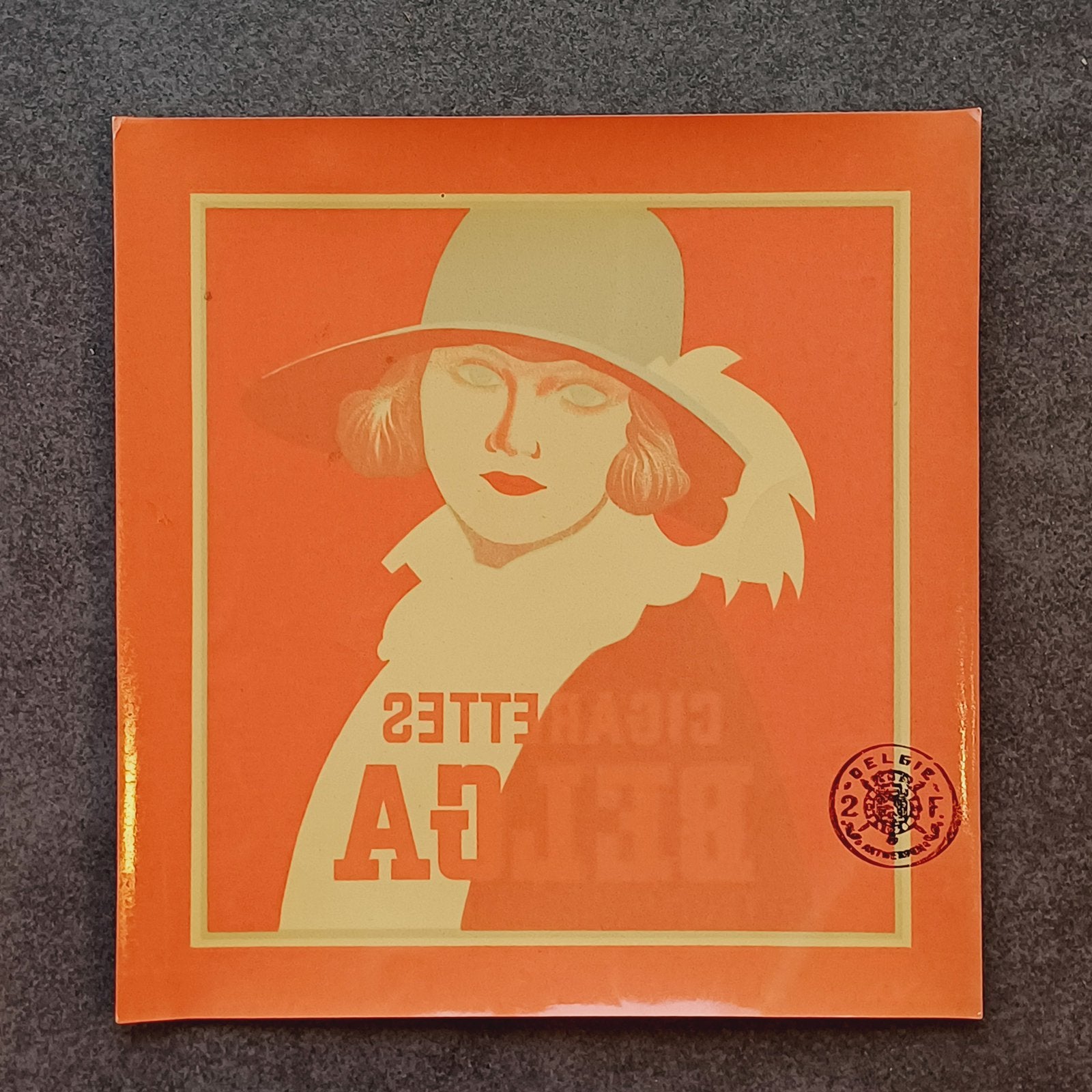 Rare vitrophanie cigarettes Belga, Enlèvement ou Envoi, Utilisé, Emballage