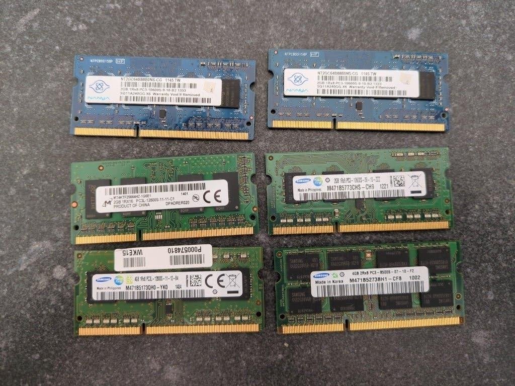 6x RAM PC Portable (DDR3) + 2x HDD 320GB (2,5"), Informatique & Logiciels, Enlèvement ou Envoi, DDR3, Utilisé, Laptop