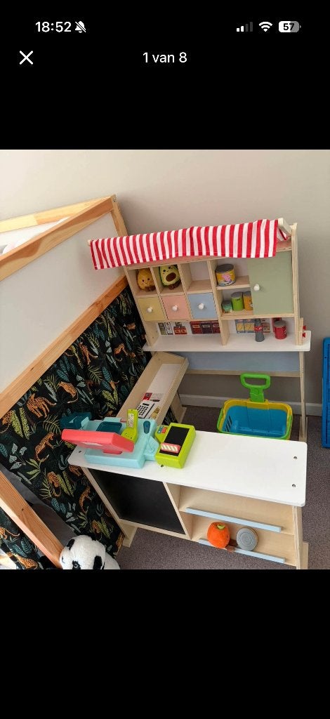 Winkeltje met toebehoren, Enfants & Bébés, Enlèvement, Utilisé, Bois, Jouer à la cuisine
