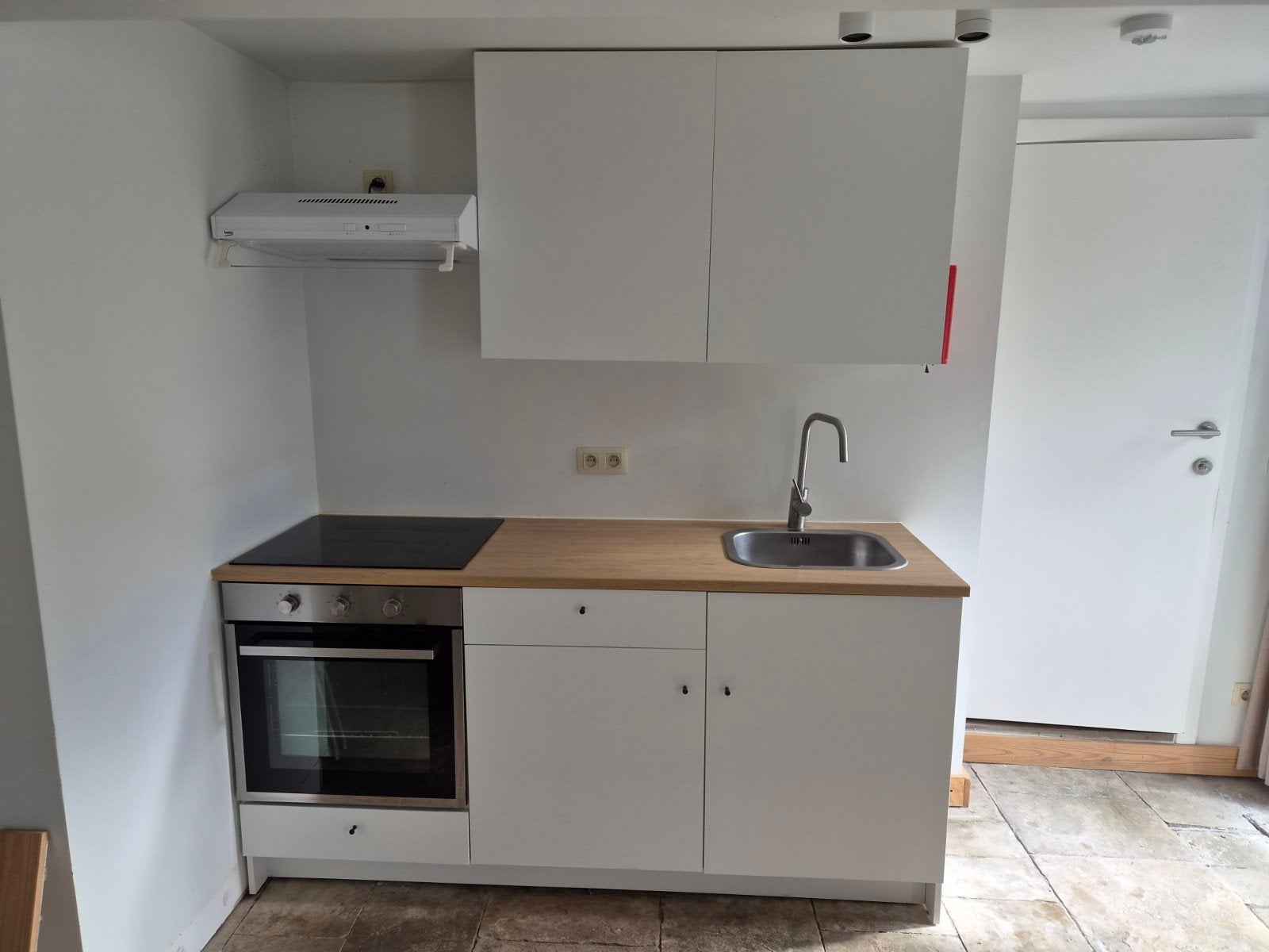 Compacte IKEA keuken (Sept 2022) incl. toestellen, Maison & Meubles, Enlèvement, Utilisé, Blanc