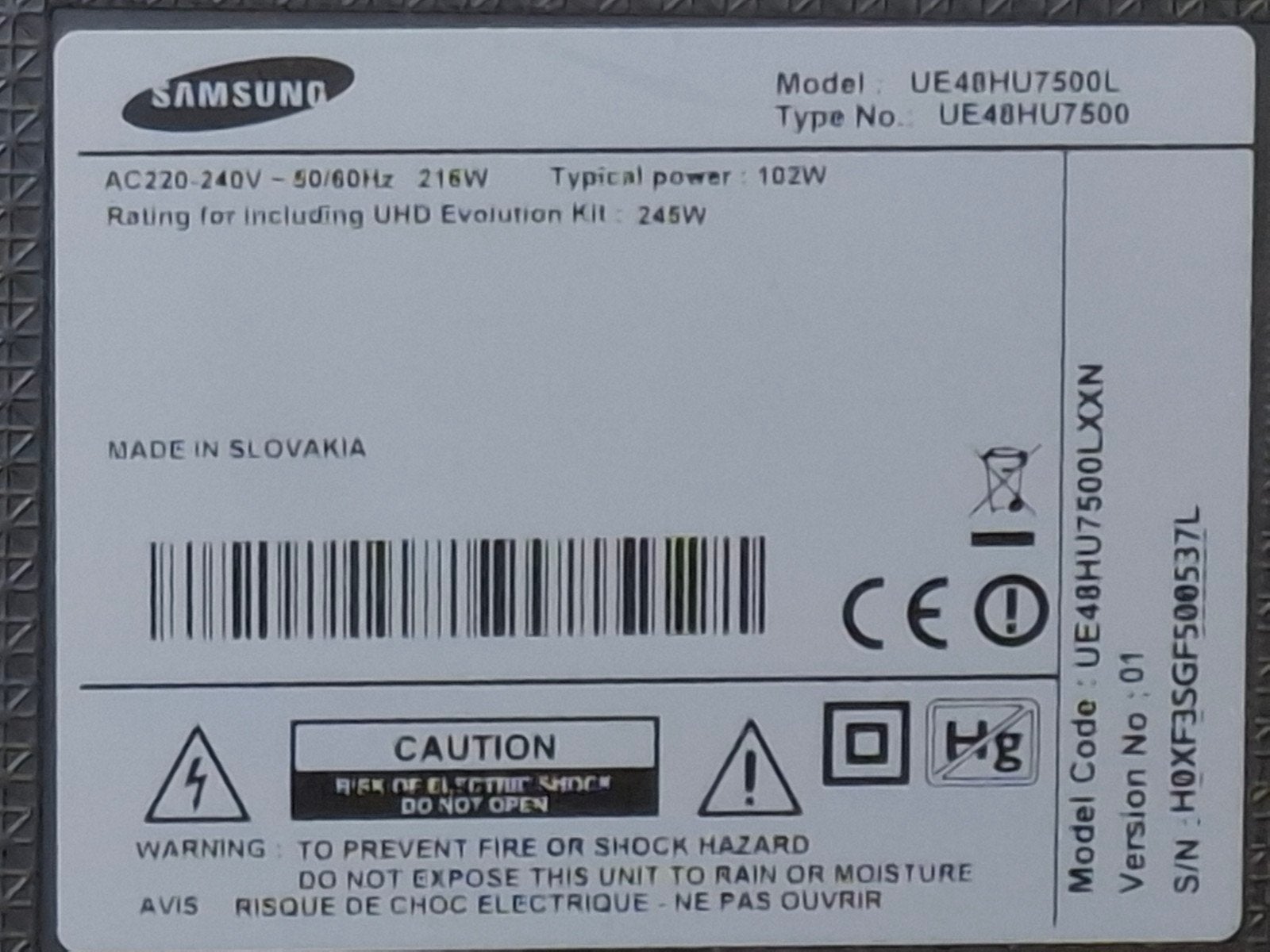 Téléviseur LED 48 pouces Samsung UE48HU7500, TV, Hi-fi & Vidéo, Télévisions, Enlèvement, LED, Samsung