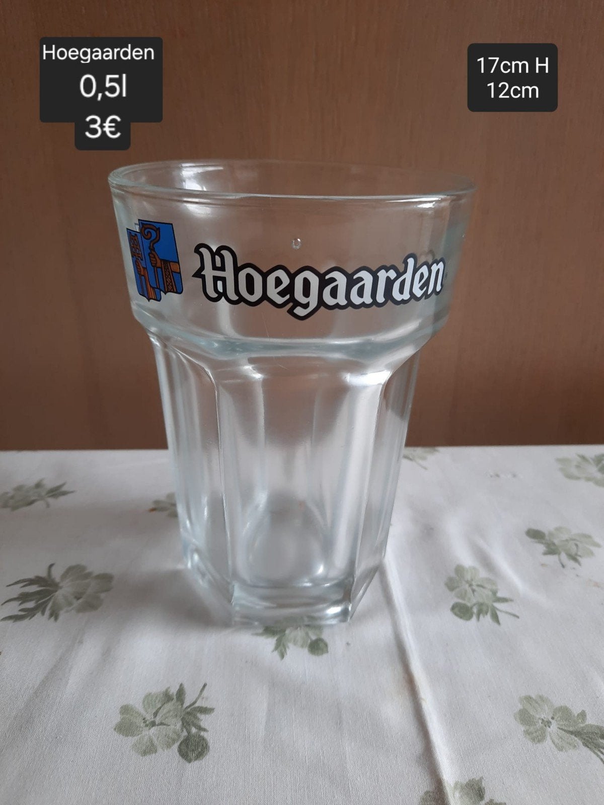 Hoegaarden bierglas, Ophalen