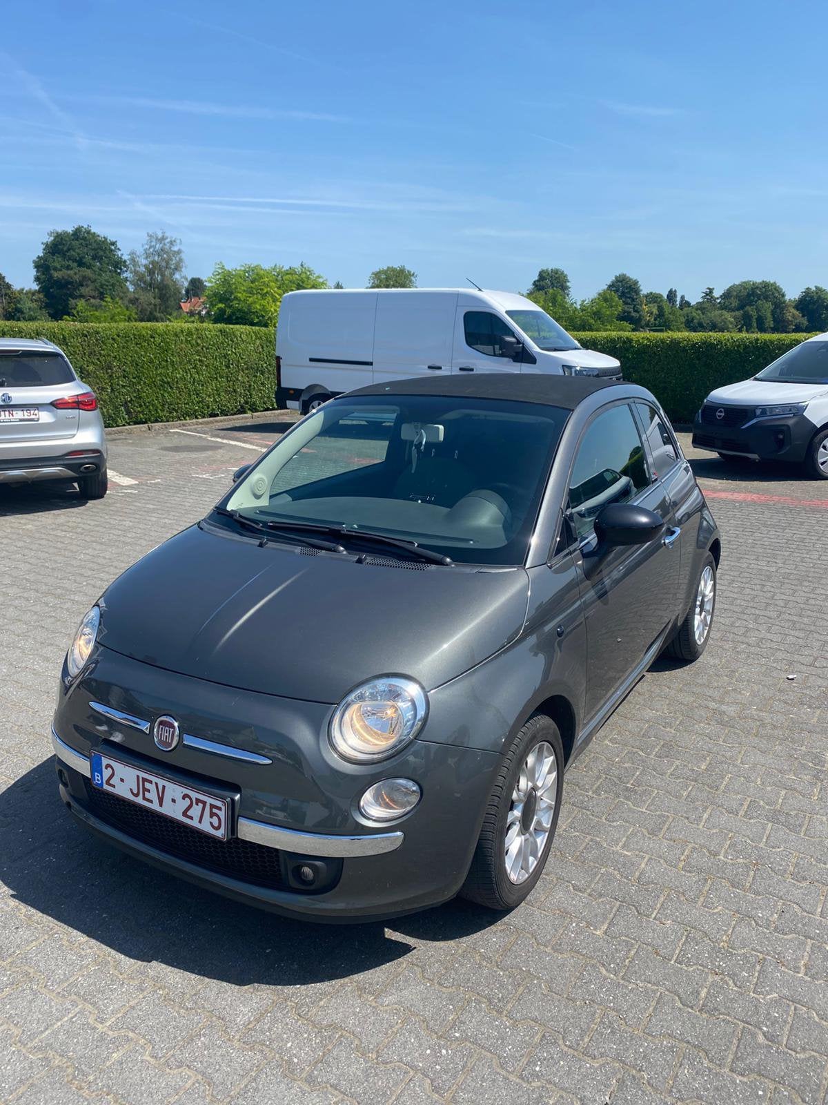 Fiat 500C grijs in uitstekende staat., Auto's, Euro 6, Handgeschakeld, Grijs, Particulier