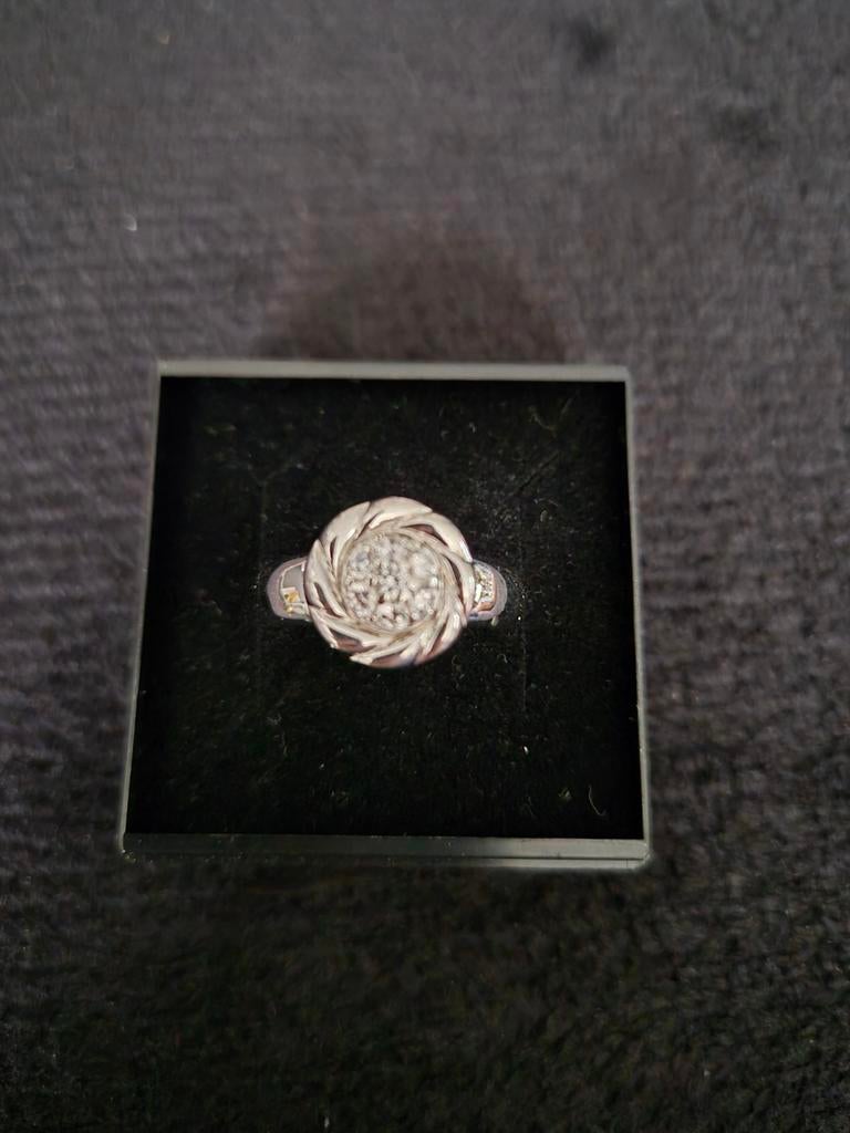 Zilveren ring van Omex maat 58, Handtassen en Accessoires, Ringen, Ophalen of Verzenden, Zo goed als nieuw, Dame, Zilver