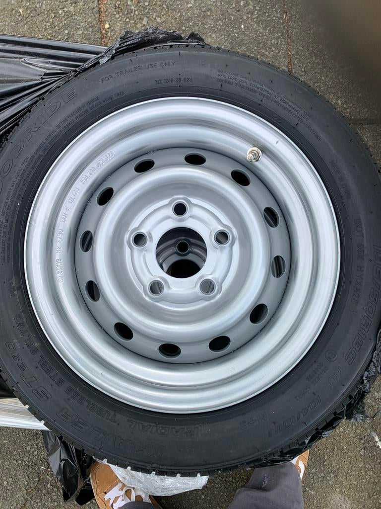 Aanhangwagen band + velg Nieuw 195/50r13c, Enlèvement, Neuf