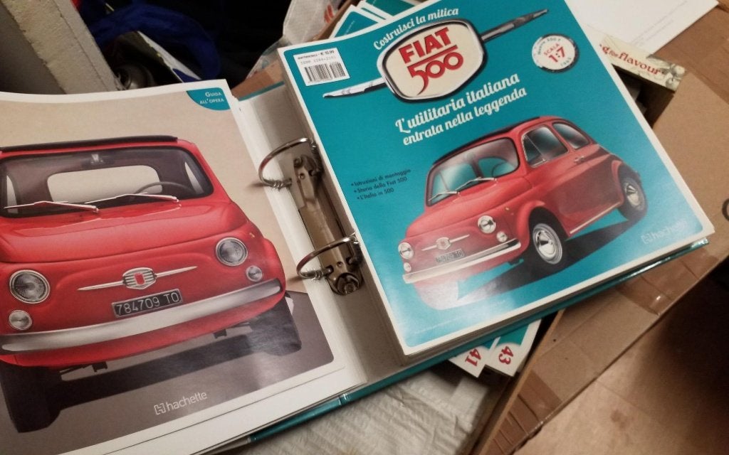 Fiat 500 1:8 Hachette omte bouwen zeldzaam, Auto, Groter dan 1:32, Nieuw, Ophalen