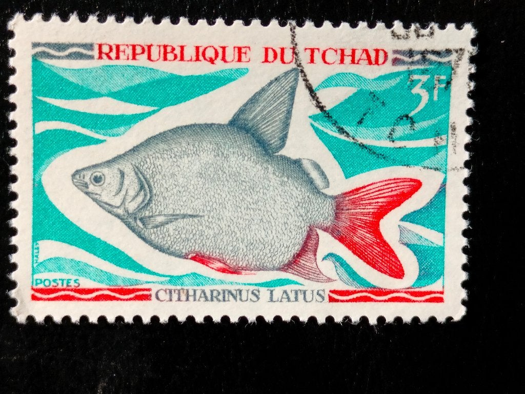 Tchad 1969 - poissons - faune sous-marine, Envoi, Autres pays, Affranchi