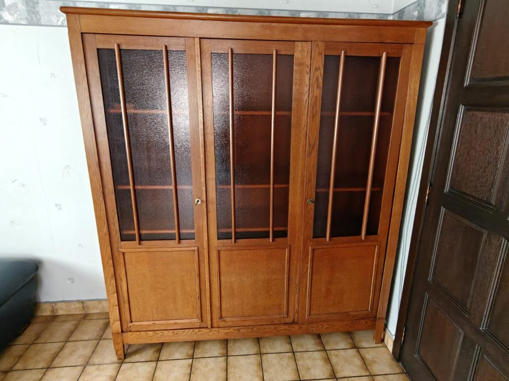 Massieve Degelijke Vintage Vitrinekast, Antiek en Kunst, Ophalen