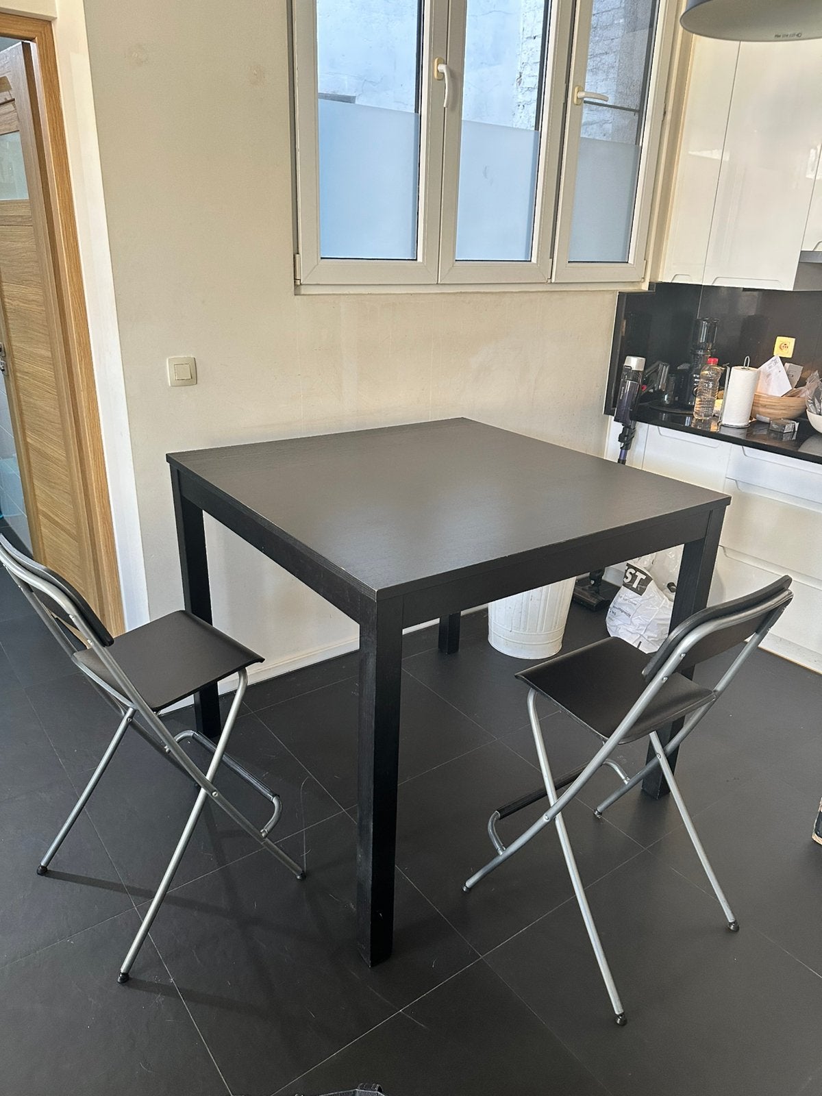 Hoge tafel met 2 barstoelen, Maison & Meubles, Enlèvement, Utilisé